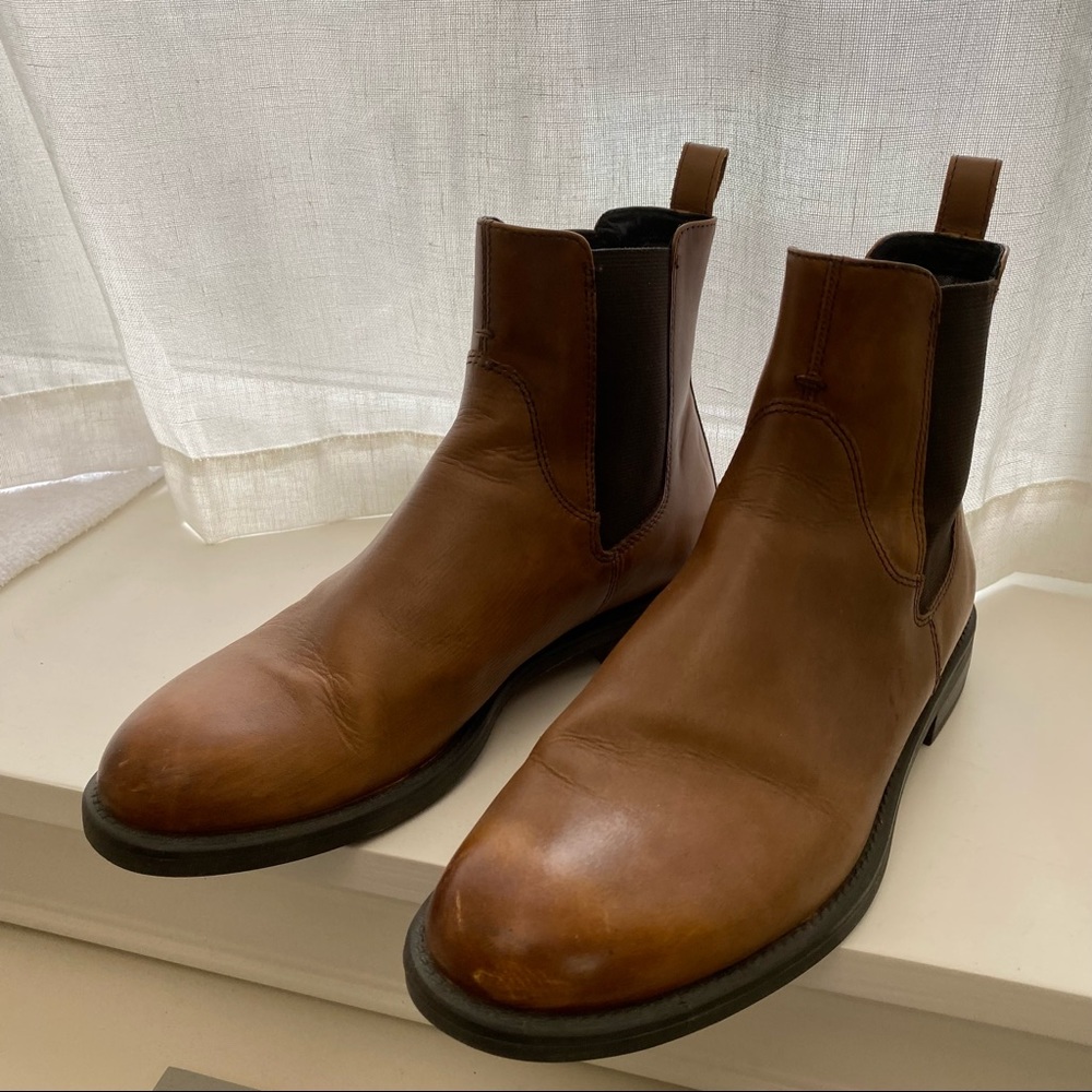 Vagabond brown leather chelsea boots size 38